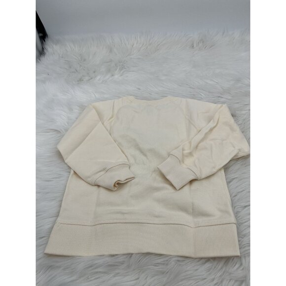 New Hanna Andersson Valentines Graphic Sweatshirt French Terry Ecru Girls Size 4 - Picture 6 of 11